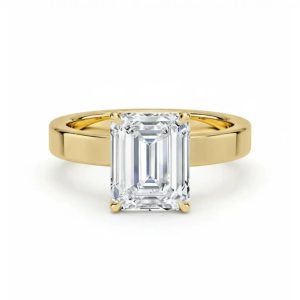 Emerald cut diamantring 2,00 ct – 3 mm cigar band