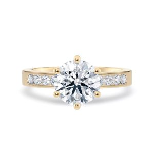 Diamantring med kanalinnfatning 2,35 ct