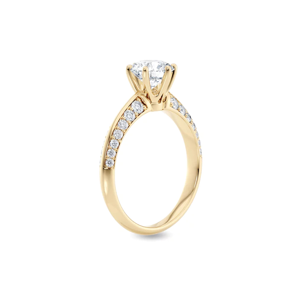 Knife Edge pavé diamantring 1,40 ct - Bilde 3