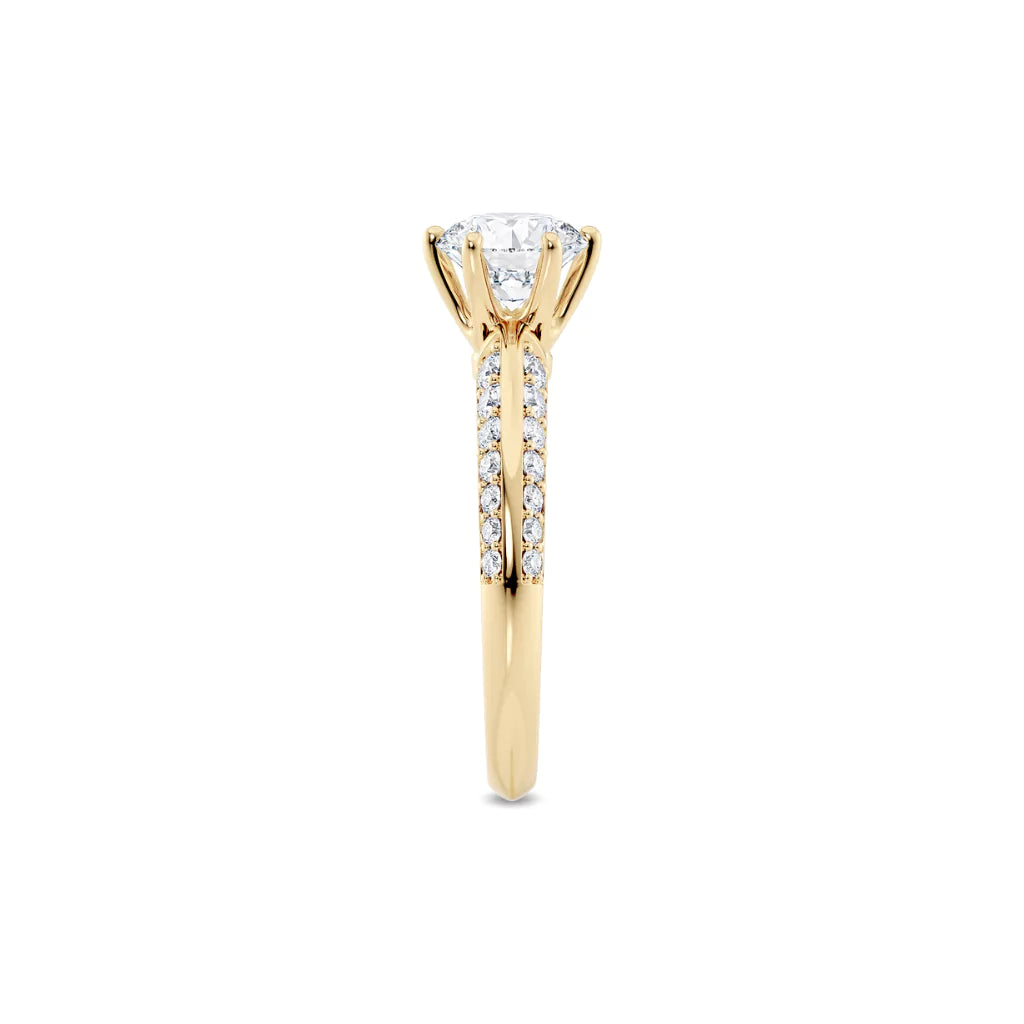 Knife Edge pavé diamantring 1,40 ct - Bilde 4