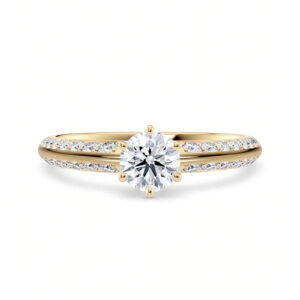 Knife Edge pavé diamantring 0,90 ct