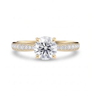 Tapered pavé diamantring 1,27 ct