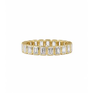 Emerald cut eternity-ring i bezelinnfatning, 1,70 ct