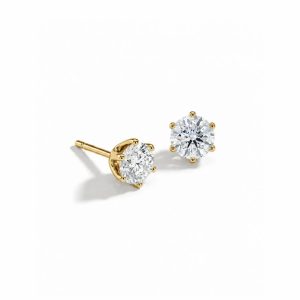 Enstens diamantøredobber 1,00 ct – 6 klør