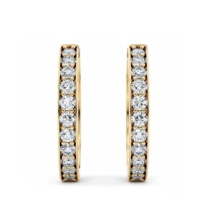Diamant hoops øredobber 2,00 ct – bred