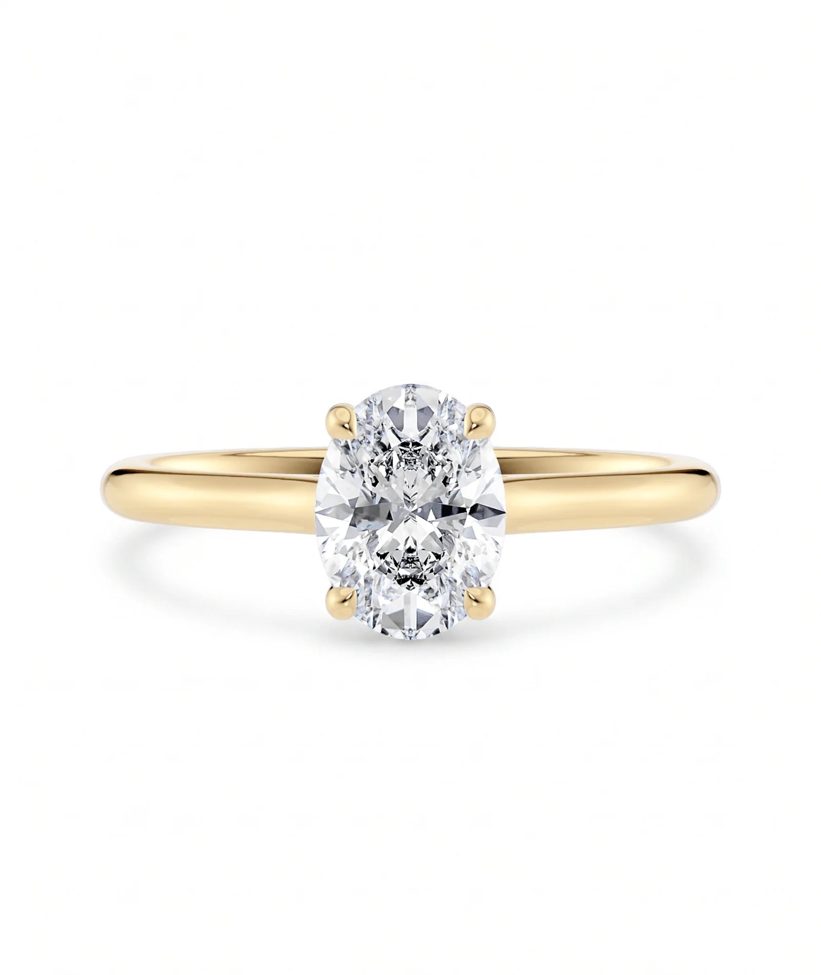 Oval forlovelsesring 1,00 ct