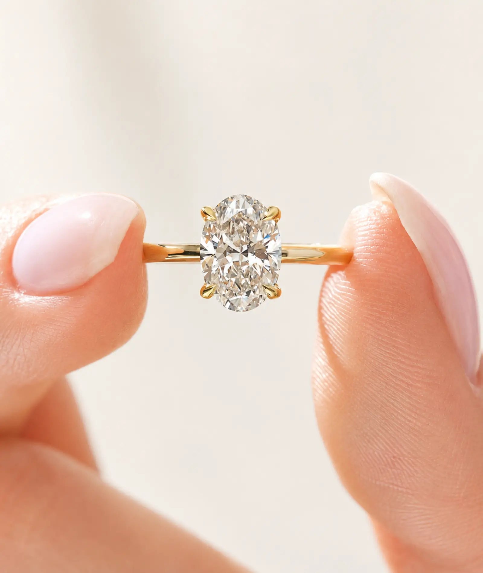 Oval forlovelsesring 1,00 ct - Bilde 5