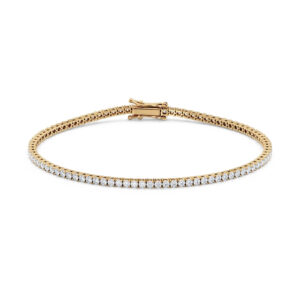 Tennisarmbånd gult gull 3,00 ct