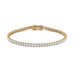 Tennisarmbånd gult gull 5,00 ct
