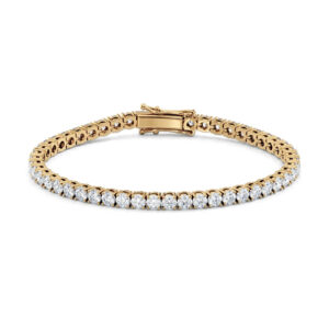 Tennisarmbånd gult gull 8,00 ct