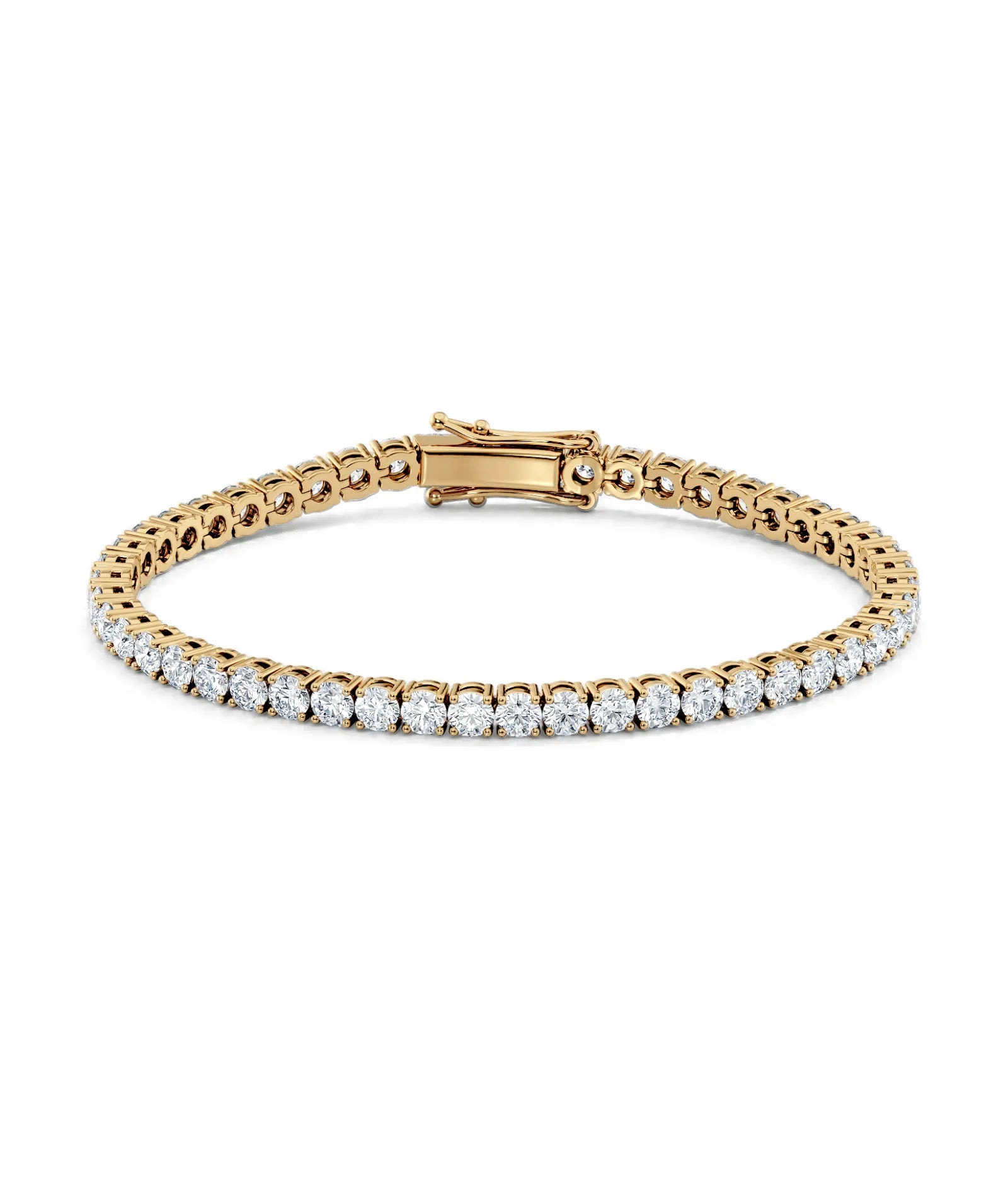 Tennisarmbånd gult gull 8,00 ct