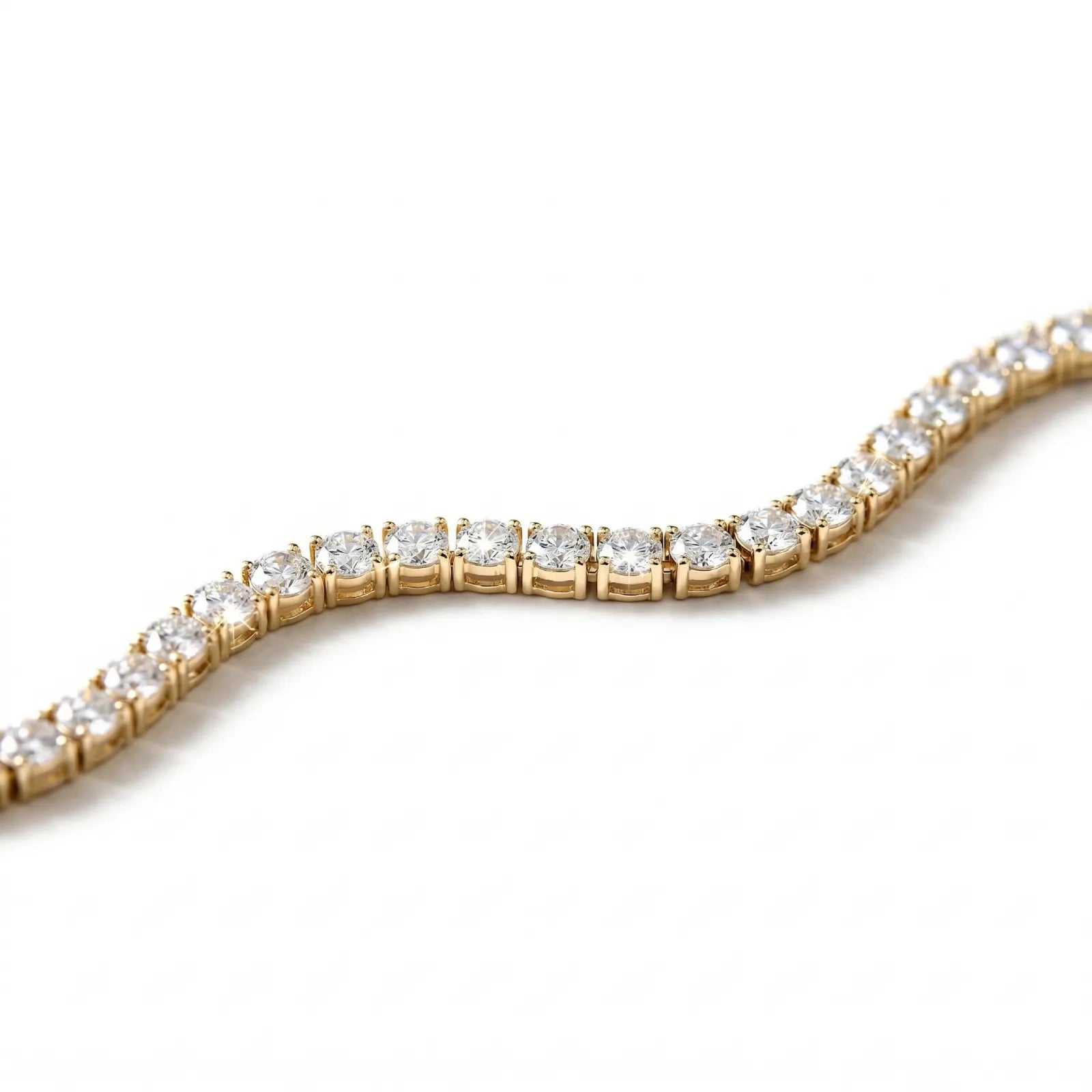 Tennisarmbånd gult gull 8,00 ct - Bilde 2