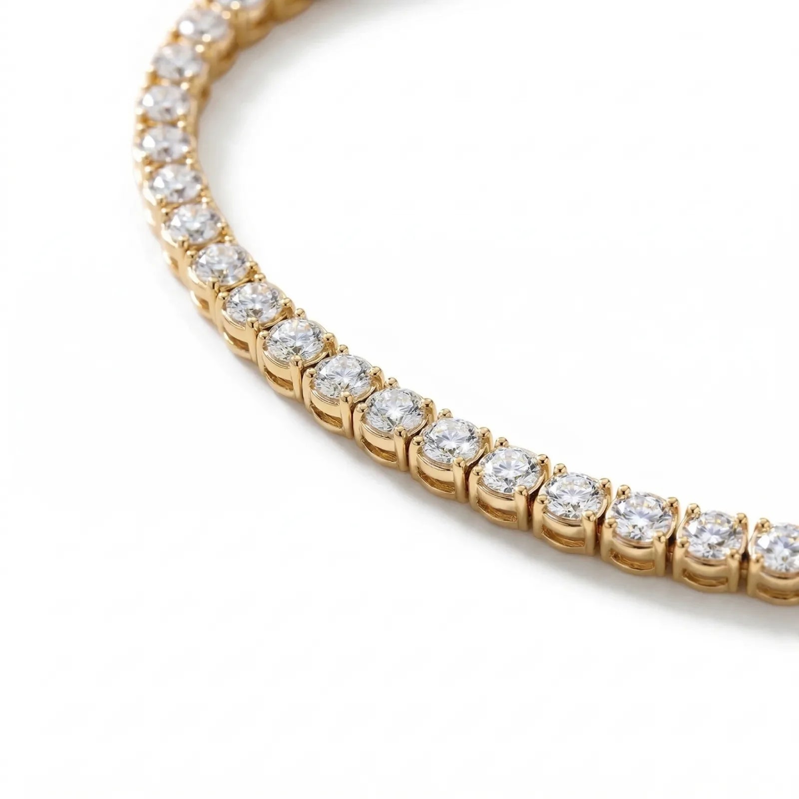 Tennisarmbånd gult gull 8,00 ct - Bilde 3
