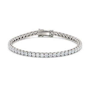 Tennisarmbånd hvitt gull 8,00 ct