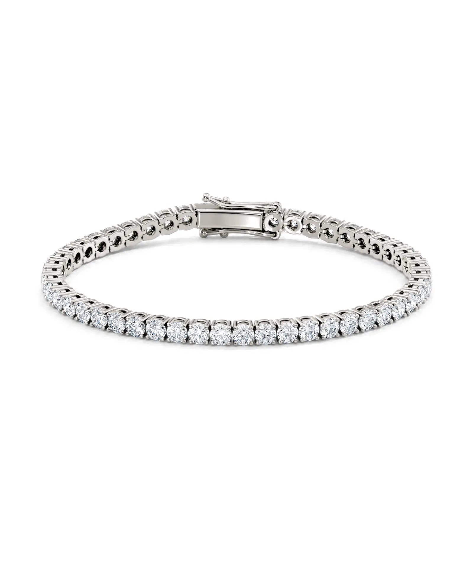Tennisarmbånd hvitt gull 8,00 ct