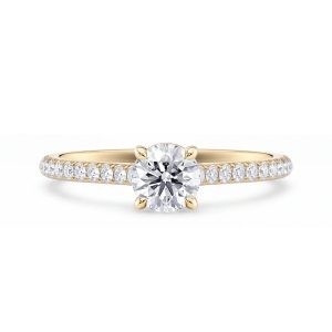 Tynn pavé diamantring 0,76 ct